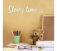 Story Time Reading Nook - Wooden Letters Reading Corner for Kids' Nursery & Playroom - Boho Wall Art with Quotes - DIY Decor