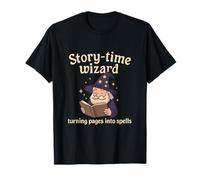 Story-Time Wizard Magic Reading Graphic Print Novelty T-Shirt