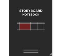 Storyboard Notebook 16:9, 8.5"x11”, 200 pages, with templates | Simple design notebook for Directors, Animators, Filmmakers, Creatives -Black