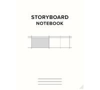 Storyboard Notebook 16:9, 8.5"x11”, 200 pages, with templates | Simple design notebook for Directors, Animators, Filmmakers, Creatives -White