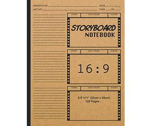 Storyboard Notebook 16:9: Blank Storybook Sketchbook | 16:9 Thumbnail Template Panels | Large Story Board Sketch Pad | Professional Storyboard Journal ... Directors, Students, Animators & Artists
