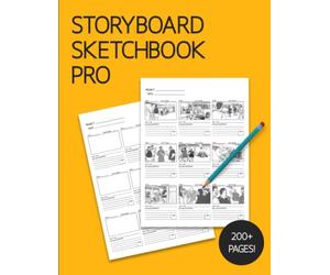 Storyboard Sketchbook PRO: Professional Preproduction Notebook for Directors, Film students, Animators and Creative Professionals, 8.5x11 inch, 200+ pages, 16:9 frames
