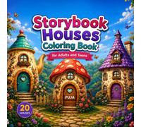 Storybook Houses Coloring Book for Adults and Teens: Bold and Easy Whimsical Designs Featuring Magical Tiny Homes, Fairy Tale Cottages and the Cute ... Relief and Relaxation | Single-Sided Pages