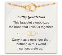 STORYJEWELLERY bracelet for women, gold plated enamel bracelet for grandma mother granddaughter gold plated bracelet for sister bracelets for girls birthday jewelry christmas gifts for, Length 6" with