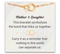 STORYJEWELLERY Bracelets for Women, Birthday Gifts for Mom, Daughter Birthday Gifts, Cross Bracelet for Mom, Mother's Day Presents, Length 6" with a 2" extension, Brass, Gold, no gemstone