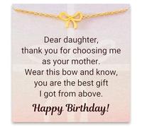 STORYJEWELLERY Daughter Gifts from Mom, Bow Bracelet, Daughter Birthday Gifts from Mom, Gifts for Daughter from Mom, Birthday Gifts for Daughter, Mother Daughter Gift, Mother Daughter Bracelets