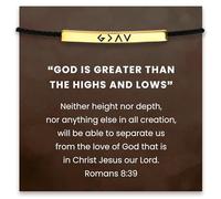 STORYJEWELLERY God Is Greater Than The Highs and Lows Bracelet, Christian & Religious Gifts for Women, Baptism and Confirmation Gifts, Christian Bracelets, Religious Jewelry for Women