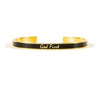 STORYJEWELLERY Story Jewellery Cuff Bangle Bracelets for Women, Religious Christian Faith Pray Jesus Catholic Bracelets for Women, Jewelry Gifts for Mother Daughter, Friends, Sisters, Metal, no
