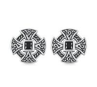 StoryMidir Celtic Earrings Sterling Silver Celtic Stud Earrings Good Luck Irish Jewelry Gifts for Women Men