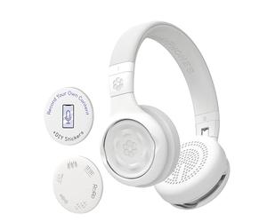 StoryPhones, Storytelling Foldable Bluetooth Kids Headphones-Intro Bundle with ZenDisk and PlayShield, Perfect for Travel, Learning, Screen-Free Entertainment, Stories and Music by Onanoff (White)