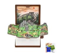Storypop Keychain, Mini 3D Pop up Book Keychain, 2025 New Storypop Keychain Space, 3D Books Keychain(Great Wall)