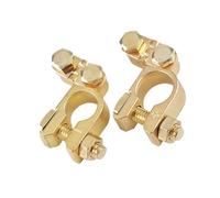 Storystore 1 Pair Car Battery Terminal Connectors, Pure Brass Quick Release Battery Terminals 12V/24V Positive Negative Leisure Battery Connectors for Car Truck Rv Boat Van Motorcycle