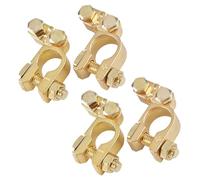 Storystore 2 Pair Car Battery Terminal Connectors, Pure Brass Quick Release Battery Terminals 12V/24V Positive Negative Leisure Battery Connectors for Car Truck Rv Boat Van Motorcycle
