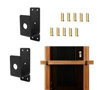 Storystore 2Pcs Door Barricade Brackets, Drop Open Bar Holder Security Metal U Door Brackets for 2x4 Lumber, Door Security Bar for Home Barn Shed Garage Gate