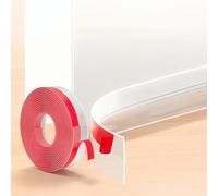Storystore 6M Draft Excluder for Doors Bottom, 35mm Self Adhesive Door Bottom Sealing Strip, Silicon Draft Stopper Seal Strip for Gaps of Window and Door, Glass Shower