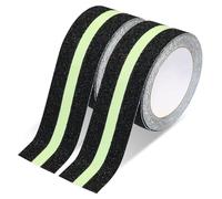 Storystore Anti Slip Tape, 2 Roll 5cm x 5m Glow In The Dark Tape Improving Grip, Self Adhesive Safety Fluorescent Non Slip Tape Stair Treads for Stairs Steps Home, Office, Workshop