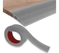 Storystore Floor Transition Strips, 50mm (W) x 1.2m (L) Self Adhesive Door Threshold Strips for Doorways, PVC Laminate to Vinyl Door Strip for Floor Joins Gaps Floor Carpet, Gray