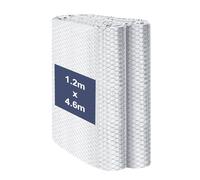 Storystore Foil Insulation Roll 120cm x 4.6m, Double Reflective Bubble Foil Insulation Roll, Aluminum Thermal Radiator Reflector Panels for Window, Floor, Ceiling, Garage Door, RV, Roof