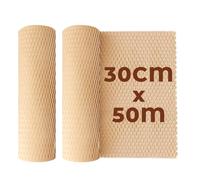 Storystore Honeycomb Packing Paper Roll 30cm x 50m, Alternative to Bubble Wrap for Moving House, Packaging Filler Brown Wrapping Paper Roll Packing Material for Parcels, Moving, Shipping, Fragile