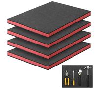 Storystore Polyurethane Foam Sheet 4pcs, 40 x 30 x 2.5cm Tool Box Foam Inserts Cuttable Tool Box Liner Tool Boxes Organiser Inserts for Tool Box, Flight Cases, Camera Storage, DIY Storage System