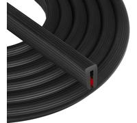 Storystore Rubber Edge Trim, Self-Adhesive Rubber Edging Trim U Channel Edge Trim EPDM Edge Guard Protector for Sheet Metal, Panels, Car Doors, Steel Plates, Table Corners, Fit 1.5mm, Length 3m