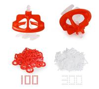 Storystore Tile Leveling System 1.5mm 300pcs Tile Spacers and 100 Reusable Nuts, Tile Spacers Leveling System for Professional Ceramic Tile and Stone Installation, Precision Gap Control