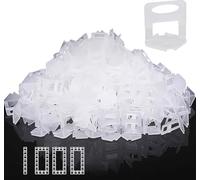 Storystore Tile Leveling System, 1.5mm Leveling Spacer Clips (1000 Pcs) DIY Tiles Leveler Spacers for Ceramic Tile and Stone Installation, Floor Tile Spacers Wall Tile Leveling System