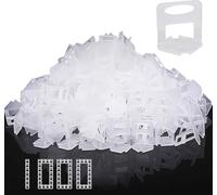 Storystore Tile Leveling System, 1mm Leveling Spacer Clips (1000Pcs) DIY Tiles Leveler Spacers for Ceramic Tile and Stone Installation, Floor Tile Spacers Wall Tile Leveling System