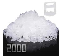 Storystore Tile Leveling System, 2mm Leveling Spacer Clips (2000 Pcs) DIY Tiles Leveler Spacers for Ceramic Tile and Stone Installation, Floor Tile Spacers Wall Tile Leveling System