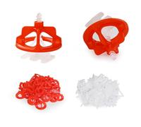 Storystore Tile Leveling System Clips, 600 Pcs Tile Spacers and 200 Pcs Red Cap Tile Leveling Clips for Wall/Floor Ceramic Tile and Stone Installation, Effortless DIY Install, Precision Gap Control