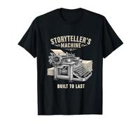 Storytellers Machine Built to Last Retro Typewriter T-Shirt