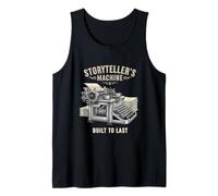 Storytellers Machine Built to Last Retro Typewriter Tank Top