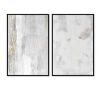 Storytelling Canvas Print Boho Gold Wall Decor Set by Art Remedy, Black Frame, 16 x 24