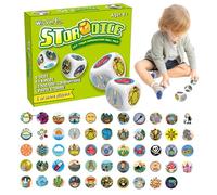 Storytelling Dice Game - Acrylic Narrative Cubes, Imagination Dice Creative Play | Family Tabletop Story Builder, Creative Game For Children Parents Classroom Travel Casual Fun Entertainment