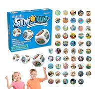 Storytelling Dice Game - Acrylic Narrative Cubes, Imagination Dice Creative Play | Family Tabletop Story Builder, Creative Game For Children Parents Classroom Travel Casual Fun Entertainment