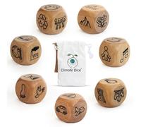 Storytelling Wooden Dice Games for Kids & Adults | Climate Change Theme Educational Games for Kids | 7 pcs Sustainable Story Dice Set | Eco-Friendly Toy Gift | Promotes Creativity & Imagination