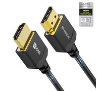 Stouchi 10K 8K Ultra Slim HDMI Cable 1M, 48Gbps Ultra High Speed HDMI Lead | Extremely Flexible ｜Supports 10K 8K@60HZ 4K@144/120Hz, eARC HDR10 4:4:4 HDCP 2.2 & 2.3 Dolby Compatible with PS5/XboxSamsung