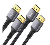 Stouchi 2Pack DisplayPort Cable 1.4 240Hz 3M/10FT DP1.4 Support 8K@60Hz 4K@60Hz/144Hz/120Hz 5K@60Hz/120hz 2K@165Hz/240Hz FreeSync G-Sync 32.4Gbps HDR10 Display Port Lead for Monitor
