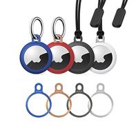 Stouchi 4 Pack TPU Case with 4 Pack Stainless Steel Keyring, Loop Secure Holder Protective Cover Scratch-Resistant Minimalist Design Compatible with 2021 New