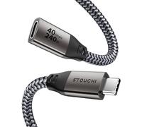 Stouchi 40Gbps USB 4 Extension Cable 1.5M, Fast Charging USB C Extension Extender, 8K@60Hz Type C Male to Female Cable Compatible with iPhone 17/16, Galaxy S25/24,MacBook, Flash Drive, USB Hub