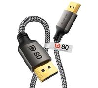 Stouchi 80Gbps DisplayPort 2.1 Cable 0.5M [VESA Certified] [16K@60Hz, 8K@240Hz, 4K@540Hz 240Hz] DP 2.1 Cable, HDR HDCP DSC 1.2a FreeSync G-Sync Compatible, 5090 RX9070 RTX6000 Ada Gaming Monitor