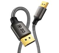 Stouchi 80Gbps DisplayPort 2.1 Cable 5M [VESA Certified] [16K@60Hz, 8K@240Hz, 4K@540Hz 240Hz] Long DP 2.1 Cable, HDR HDCP DSC 1.2a FreeSync G-Sync Compatible, 5090 RX9070 RTX6000 Ada Gaming Monitor