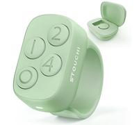 Stouchi Anki Remote Control Ring Finger Bluetooth Controller Gameper, [No Remap & No Add-on] Remote for Anki with 140H Charging Case Compatible with Windows, Mac, iPad, iOS, Android Devices (green)