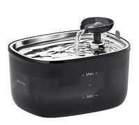 Stouchi Cat Water Fountain, 2.5L Ultra Quiet LED Light BPA Free with 2 Activated Carbon Filters,Dog Water Fountain Transparent Water Tank