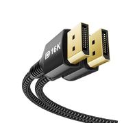 Stouchi DisplayPort Cable 2.1 DP2.1 16K@60Hz, 10K@60Hz, 8K@120Hz, 4K@240Hz/165Hz/144Hz, 2K@240Hz/360Hz 80Gbps HDR HDCP 2.2 DSC 1.2a FreeSync G-Sync Display Port 2.1 Cord for Gaming Monitor-3M/Black