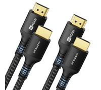 Stouchi HDMI Cable 8K 3m 2 Packs Ultra HD 48 Gbp/s High Speed 8K60hz 4K120hz 144Hz 165 Hz RTX 3080 DSC eARC Dynamic HDR10 4: 4: 4 HDCP 2.2 & 2.3 Dolby, Compatible with TV / PS5 / Xbox Black