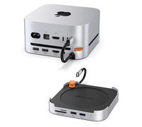 Stouchi Mac mini M4 Dock with NVMe SSD Enclosure, M4 Stand & Hub with 2X USB A 10Gbps, SD/TF Card Readers, 4K@60 HDMI, 2X USB A Data Port, Audio 3.5mm for Mac Mini M4/M4 Pro
