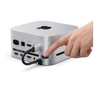 Stouchi Mac mini M6, M5 Pro, M4 Dock Stand with NVMe SATA SSD Enclosure | 10Gbps | Easy Power Button | Stable Wi-Fi | 2* USB A 10Gbps, 4K@60Hz HDMI, SD/TF Slot, 2* USB A, Audio 3.5mm | for M4/M5/M6