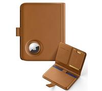 Stouchi Passport Holder Airtag Wallet, AirTag RFID Genuine Leather Travel Wallet with Detachable Magnetic Card Case & Quick-Extract Strap, Slim Passport Cover Fits Passport, Cards, Cash, Tickets