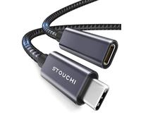 Stouchi USB C Extension Cable 1.5M, New Version Type C 3.2 Male to Female Fast Charging & Audio Data Transfer for Galaxy Tab S8, Pad, M1 M2 MacBook Mac Mini/Pro,Galaxy S22, Mag-Safe Charger Grey